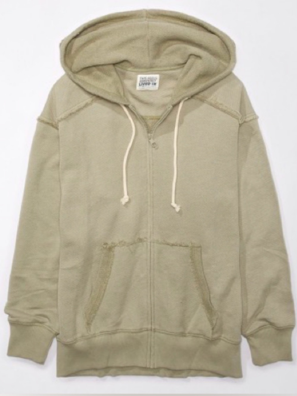 AE Oversized Washed Zip-Up Hoodie